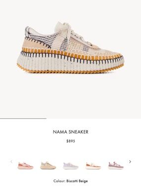 Chloe Nama Sneaker Biscotti Beige sz 40